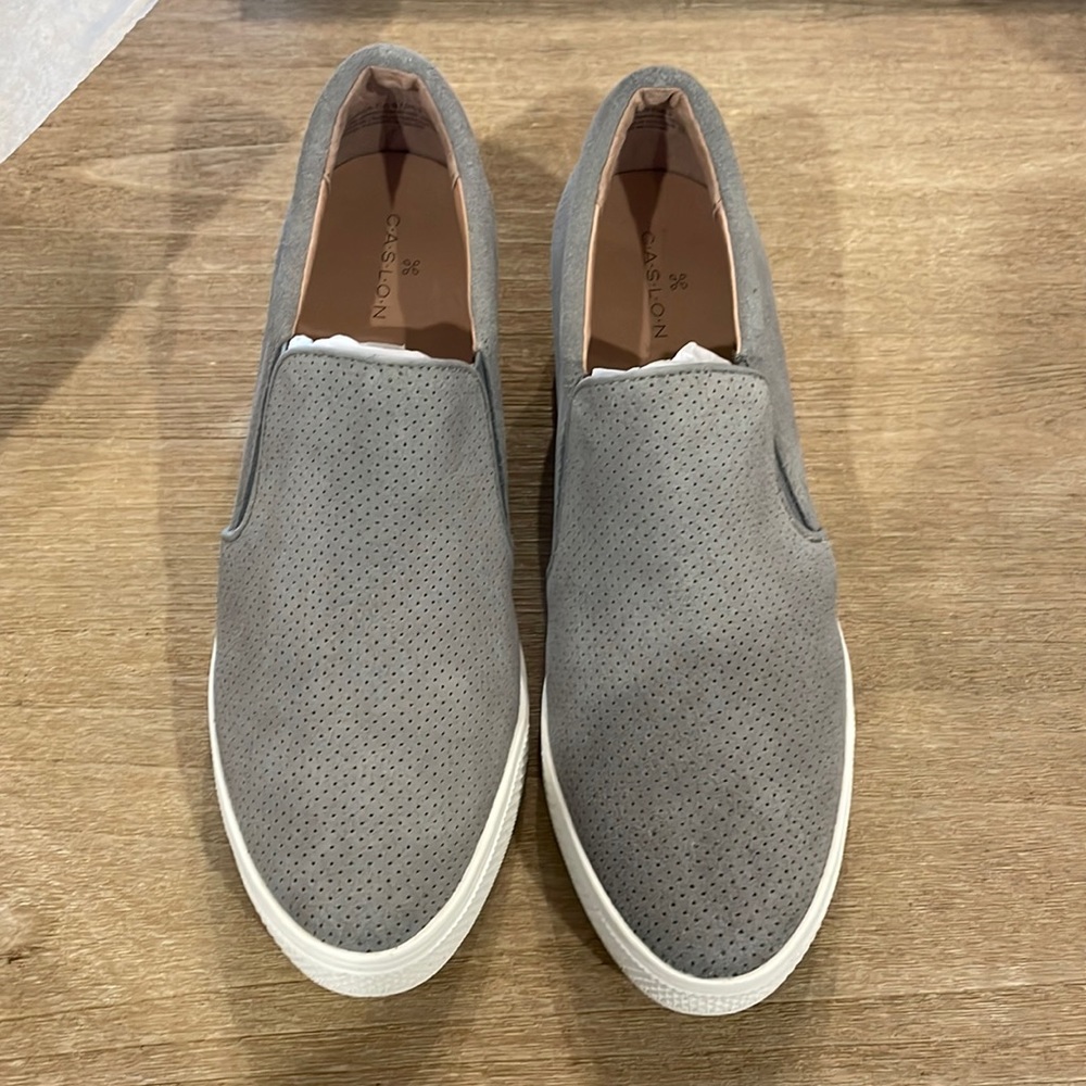 Caslon grey suede wedge sneaker